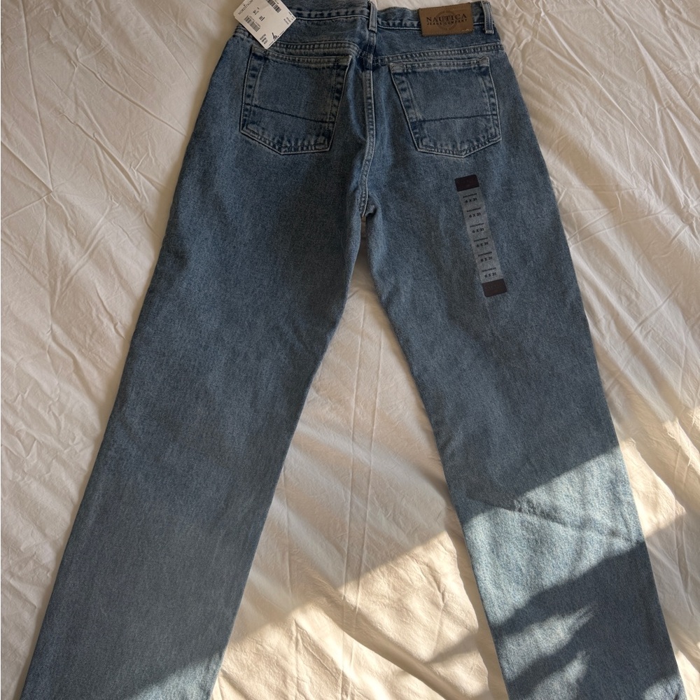 NWT NAUTICA JEANS Size 6 Womens Blue Light Wash 100% Cotton Straight Jeans